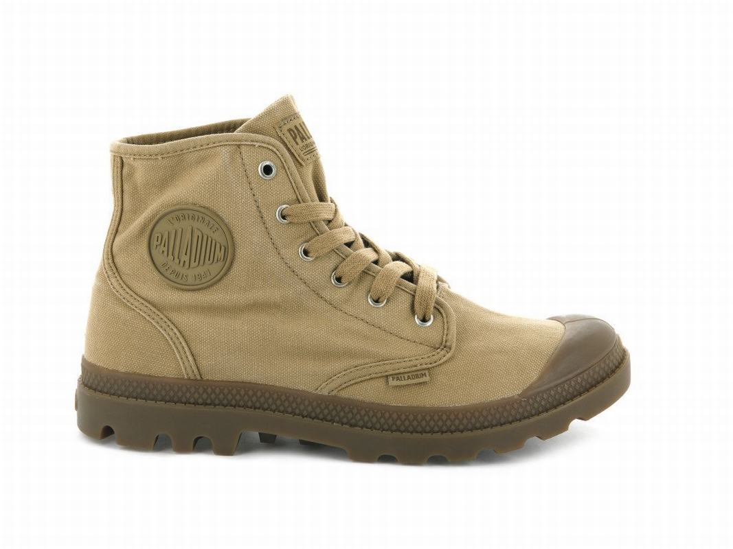 Palladium Pampa Hi Mens Boots Khaki Australia [SGHETU-384]